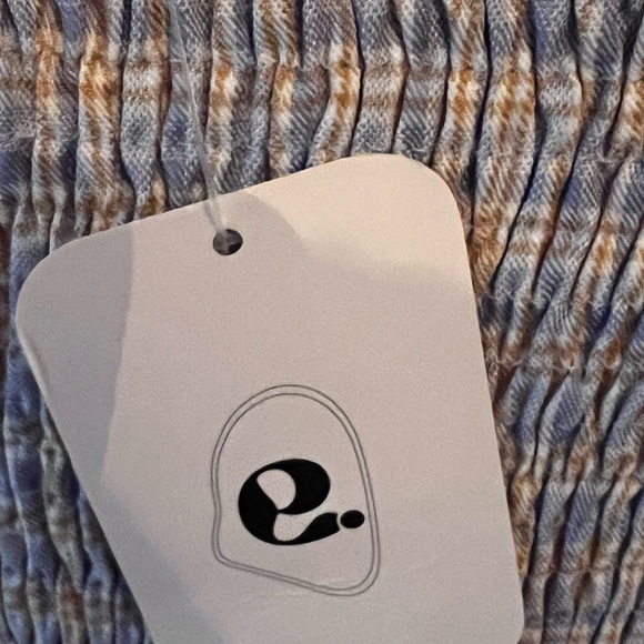 NWT Elodie Crop Top, Purple and Orange Plaid, Size Large - Picture 6 of 6